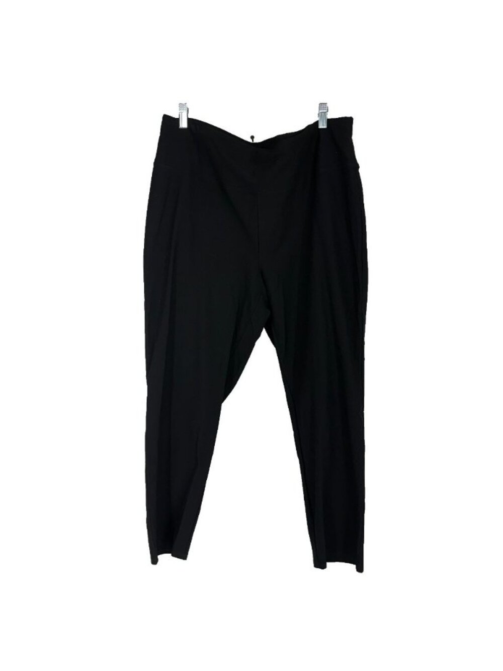 Eileen Fisher Women XL High Waist Slim Pant Solid Black Minimalist Closet Staple